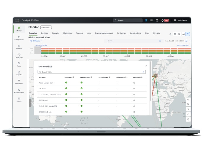 vManage topology view