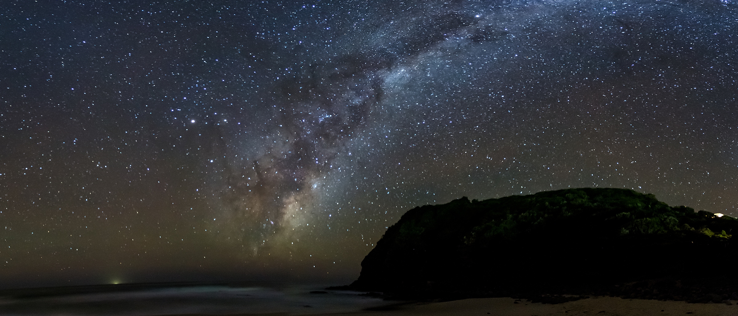 Night sky, stars, milky way, scenic route, picturesque, vista, sea,ocean, exterior