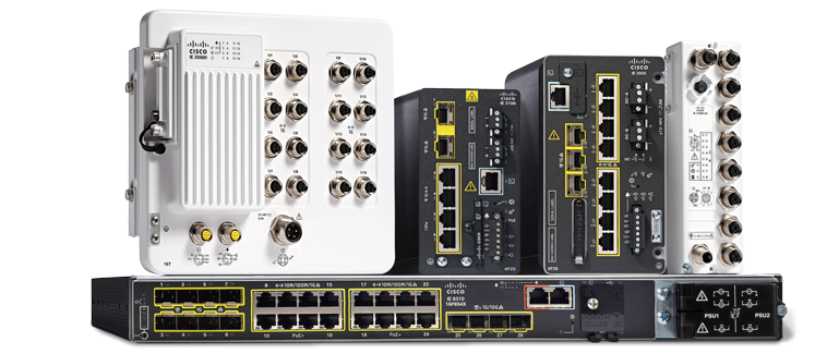 Cisco Industrial Ethernet switches in various form factors