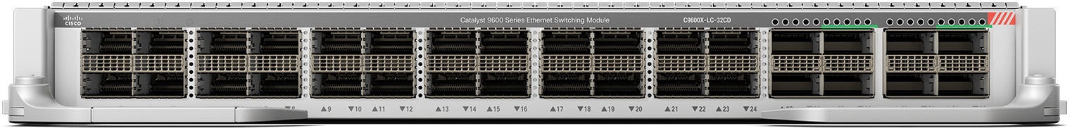 Cisco Catalyst 9600 Series 30-port 100/40GE, 2-port 400/200/100GE (C9600X-LC-32CD) 
