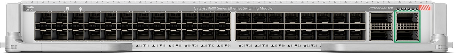 Cisco Catalyst 9600 Series 40-port 503/25/10/1GE1, 2-port 40/100/200GE, 2-port 40/100/2004/400GE Line (C9600-LC-40YL4CD)