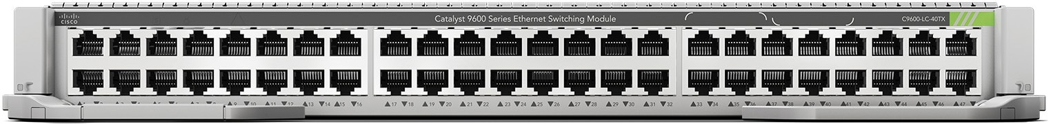 Cisco Catalyst 9600 48-port RJ45 Copper - 10GE/5GE/2.5GE/1GE/100Mmultigigabit Line Card (C9600-LC- 48TX)